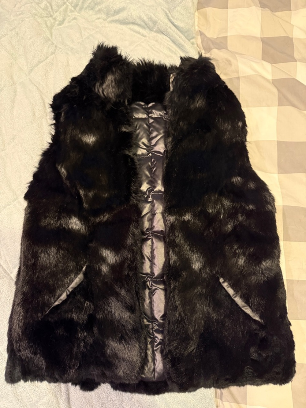 🫧Michael Kors🫧 Black Faux Fur Sleeveless Vest
